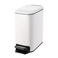 Small Bathroom Trash Can with Lid Soft Close, Step Pedal, 6 Liter / 1.6 Gallon Stainless Steel Garbage Can - Anti-Fingerprint Finish