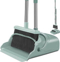 New & Upgraded - Broom and Dustpan Set, Self-Cleaning with Dustpan Teeth, Indoor & Outdoor Sweeping, Ideal for Dog Cat Pets Home Use, Stand Up Broom and Dustpan