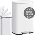 13 Gallon Kitchen Trash Can Soft Close with Anti - Bag Slip Liner and Lid - Multiple Color Options