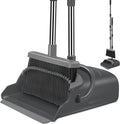 New & Upgraded - Broom and Dustpan Set, Self-Cleaning with Dustpan Teeth, Indoor & Outdoor Sweeping, Ideal for Dog Cat Pets Home Use, Stand Up Broom and Dustpan