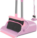 New & Upgraded - Broom and Dustpan Set, Self-Cleaning with Dustpan Teeth, Indoor & Outdoor Sweeping, Ideal for Dog Cat Pets Home Use, Stand Up Broom and Dustpan