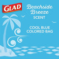 Glad OdorShield Small Drawstring Trash Bags, Febreze Beachside Breeze, 4 Gallon