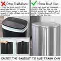 13 Gallon Kitchen Trash Can Soft Close with Anti - Bag Slip Liner and Lid - Multiple Color Options