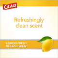 Glad Small Drawstring Trash Bags with Clorox, 4 Gallon, Lemon Fresh Bleach Scent