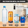 Metal Can Crusher, Heavy-Duty Wall-Mounted Smasher for Aluminum Seltzer, Soda, Beer Cans and Bottles for Recycling