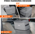 Car Trash Can with Lid and Storage Pockets - 100% Leak-Proof Organizer, Waterproof