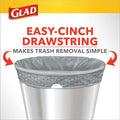 Glad Small Drawstring Trash Bags with Clorox, 4 Gallon, Lemon Fresh Bleach Scent