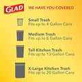 Glad Small Drawstring Trash Bags with Clorox, 4 Gallon, Lemon Fresh Bleach Scent