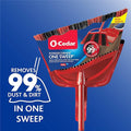 ONE SWEEP - PowerCorner Broom with Step-On Dustpan and 3-Piece Handle