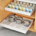 Expandable Pull Out Cabinet Organizer | Extendable Sliding Slide Out Pantry Shelves Storage Rack