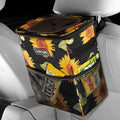 Car Trash Can with Lid and Storage Pockets - 100% Leak-Proof Organizer, Waterproof