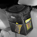 Car Trash Can with Lid and Storage Pockets - 100% Leak-Proof Organizer, Waterproof