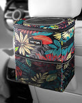 Car Trash Can with Lid and Storage Pockets - 100% Leak-Proof Organizer, Waterproof