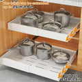 Expandable Pull Out Cabinet Organizer | Extendable Sliding Slide Out Pantry Shelves Storage Rack