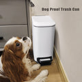 Small Bathroom Trash Can with Lid Soft Close, Step Pedal, 6 Liter / 1.6 Gallon Stainless Steel Garbage Can - Anti-Fingerprint Finish