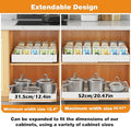 Expandable Pull Out Cabinet Organizer | Extendable Sliding Slide Out Pantry Shelves Storage Rack