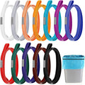 Trash Can Bands Fits 13 to 30 Gallon Trash Cans 3.28 ft Colorful Garbage Bands - 12 Colors