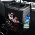 Car Trash Can with Lid and Storage Pockets - 100% Leak-Proof Organizer, Waterproof