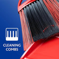 ONE SWEEP - PowerCorner Broom with Step-On Dustpan and 3-Piece Handle