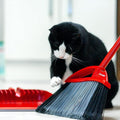 PET PRO - Broom & Step-On Dustpan PowerCorner, Red