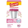 Glad OdorShield Small Drawstring Trash Bags, Febreze Cherry Blossom, 4 Gallon