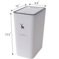 Trash Can with Lid, 2.4 Gallon Plastic Trash Can - For Bathrooms, Kitchen, Study, Office, etc