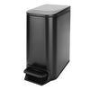 Small Bathroom Trash Can with Lid Soft Close, Step Pedal, 6 Liter / 1.6 Gallon Stainless Steel Garbage Can - Anti-Fingerprint Finish