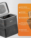 Car Trash Can with Lid and Storage Pockets - 100% Leak-Proof Organizer, Waterproof