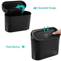 Car Trash Can with Lid, Mini Auto Dustbin Garbage Bin for Vehicle, Home, Office