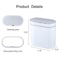 Motion Sensor 2.5 Gallon Bathroom Trash Can, Waterproof Motion Sensor Small with Lids, 9.5 Liters Slim Plastic Narrow Automatic