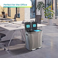 Dual Trash Can - 15.8 Gallon Kitchen Trash Can, Dual Removable Liners for Recycling and Trash, Odor Control, Wide Stainless Steel