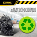 Large Black Heavy Duty Industrial Garbage Trash Bags - Ultrasac Contractor Bags 42 Gallon (20 PACK/w FLAP TIES), 32.75 x 44.5-3 MIL Thick Bags for Professional Construction and Commercial use