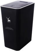 Trash Can with Lid, 2.4 Gallon Plastic Trash Can - For Bathrooms, Kitchen, Study, Office, etc