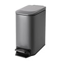 Small Bathroom Trash Can with Lid Soft Close, Step Pedal, 6 Liter / 1.6 Gallon Stainless Steel Garbage Can - Anti-Fingerprint Finish