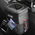 Car Trash Can with Lid and Storage Pockets - 100% Leak-Proof Organizer, Waterproof