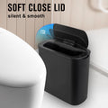 Automatic Motion Sensor Bathroom Trash Can with Lid, 2.6 Gallon Touchless Trash Bin, Smart Slim Garbage