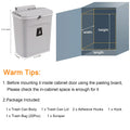 2.4 Gallon Kitchen Compost Bin for Counter Top or Under Sink, Hanging Small Trash Can with Lid