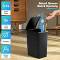 Automatic Touchless - Bathroom Trash Can with Lid, 2.2 Gallon Garbage Can, Smart Motion Sensor Small Trash Can