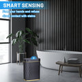 Automatic Touchless - Bathroom Small Trash Can with Lid, 2.6 Gallon Smart Garbage Can Narrow Waterproof Trash Bin (Black)