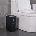 Trash Can with Lid, 2.4 Gallon Plastic Trash Can - For Bathrooms, Kitchen, Study, Office, etc