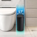 Automatic Motion Sensor Bathroom Trash Can with Lid, 2.6 Gallon Touchless Trash Bin, Smart Slim Garbage