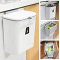 2.4 Gallon Kitchen Compost Bin for Counter Top or Under Sink, Hanging Small Trash Can with Lid