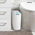 Automatic Motion Sensor Bathroom Trash Can with Lid, 2.6 Gallon Touchless Trash Bin, Smart Slim Garbage