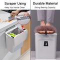 2.4 Gallon Kitchen Compost Bin for Counter Top or Under Sink, Hanging Small Trash Can with Lid