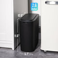 Automatic Motion Sensor Bathroom Trash Can with Lid, 2.6 Gallon Touchless Trash Bin, Smart Slim Garbage