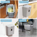 2.4 Gallon Kitchen Compost Bin for Counter Top or Under Sink, Hanging Small Trash Can with Lid