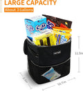 Car Trash Can with Lid and Storage Pockets - 100% Leak-Proof Organizer, Waterproof