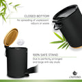 Mini Trash Can with Lid - 3L / 0.8Gal - Small Trash Can with Lid for Bathroom