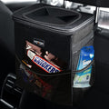 Car Trash Can with Lid and Storage Pockets - 100% Leak-Proof Organizer, Waterproof