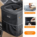 Car Trash Can with Lid and Storage Pockets - 100% Leak-Proof Organizer, Waterproof